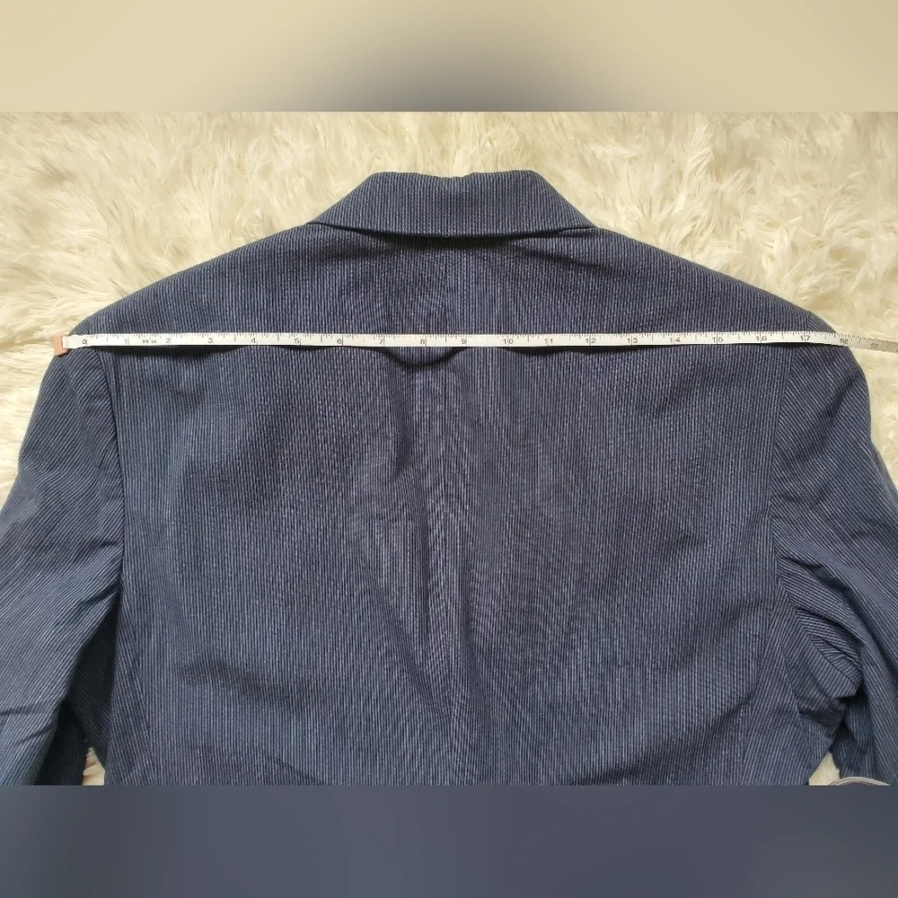 Banana Republic Men's Slim Fit Navy Blue Stripe Blazer Lined Size 38S NEW RT$200